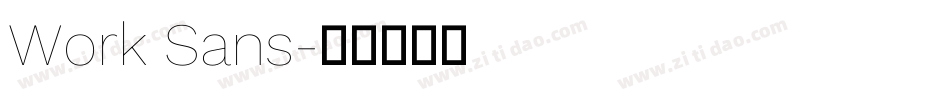 Work Sans字体转换